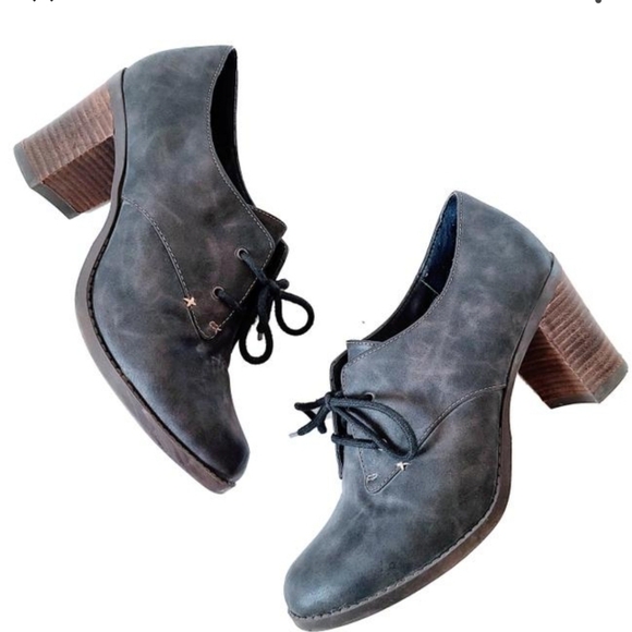 Dr.Scholls Womens Ankle Block Heels Oxford Pump shoes boots sz 9M - Picture 1 of 13